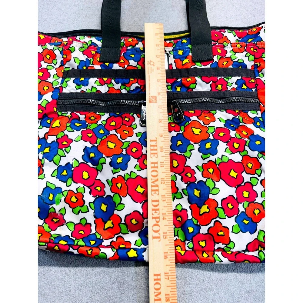 Brighton‎ Vera Bradley Tote Bag Large Multicolor Floral Nylon Zip Travel Bag